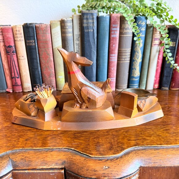 1940's Hand Carved Tramp Art Dresser Valet - Picture 10 of 17